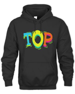 TOP pop hoodie mockup black