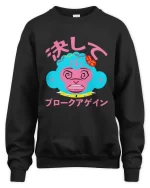 anime monkey head sweatshirt black