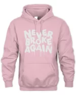 never broke again drip hoodie light pink