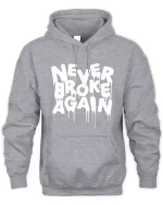 never broke again drip hoodie sport grey