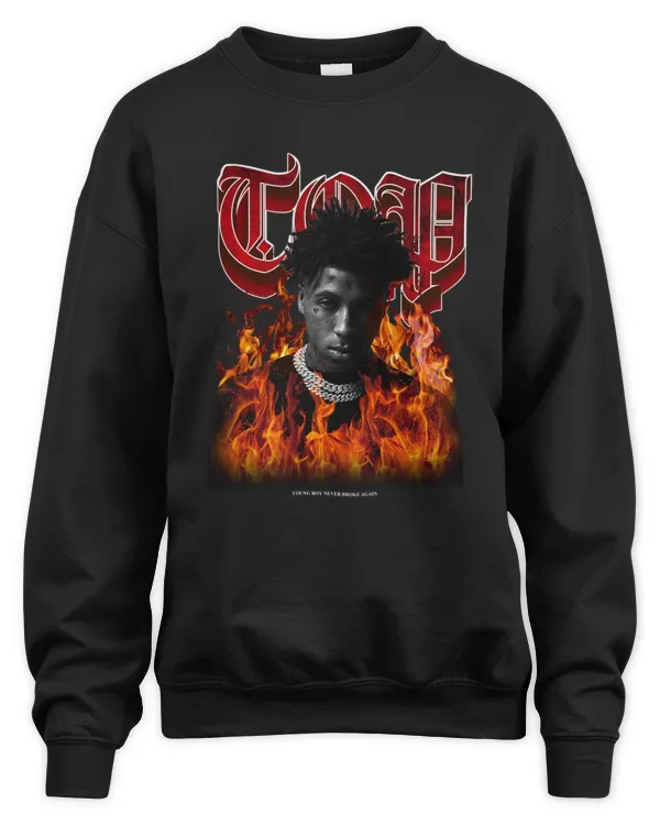 top in flames sweatshirt black