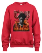 top in flames sweatshirt red