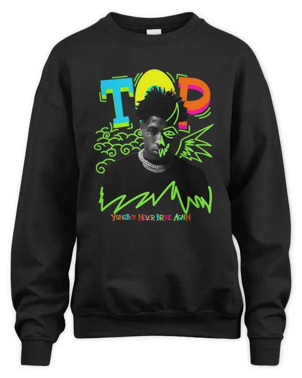 top young boy never broke again sweatshirt black