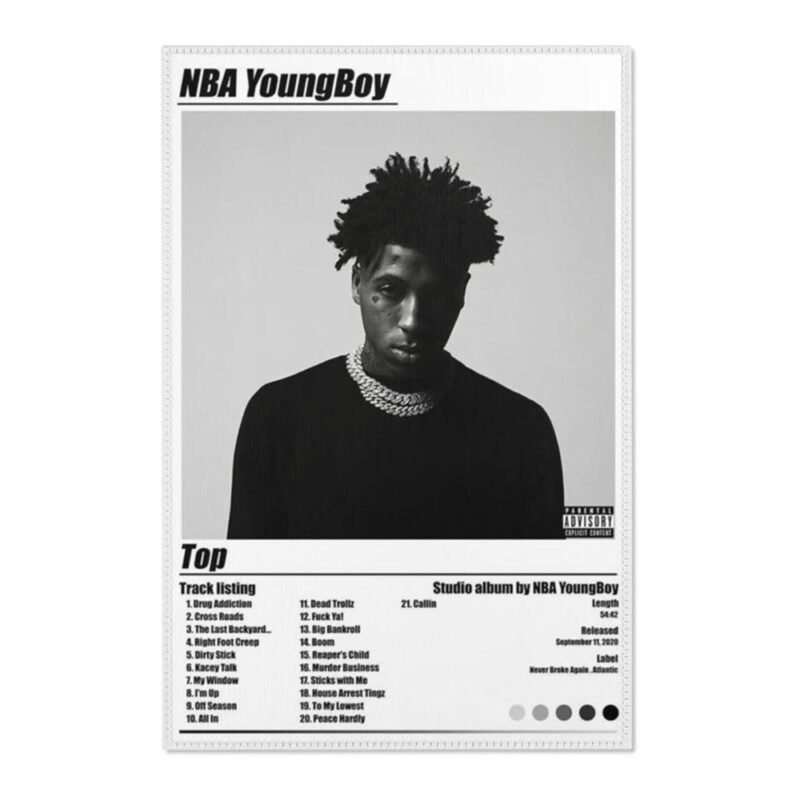 nba youngboy top album cover track list poster