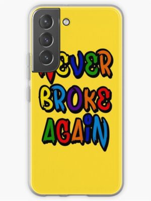 never broke again gold phone case