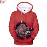 red graphic nba hoodie